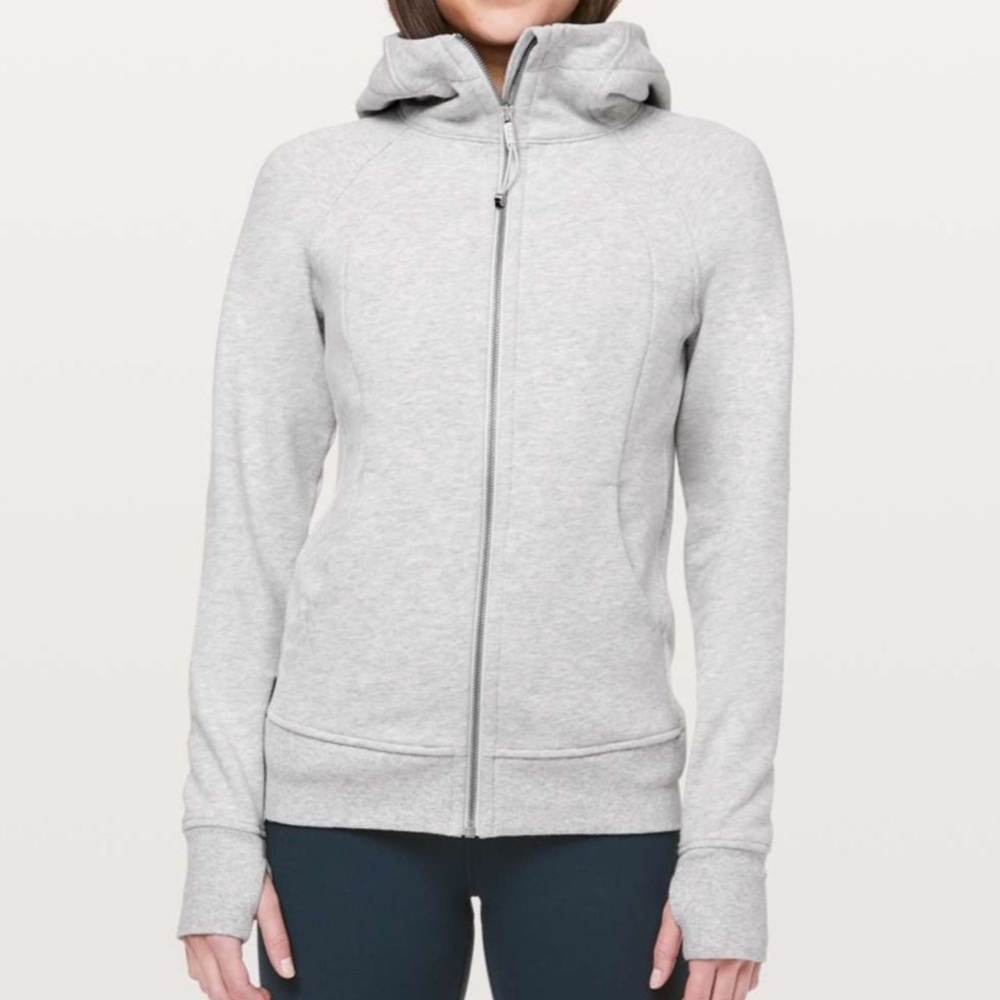 lululemon Women's Scuba Full Zip Hoodie Heathered Gray Size 4